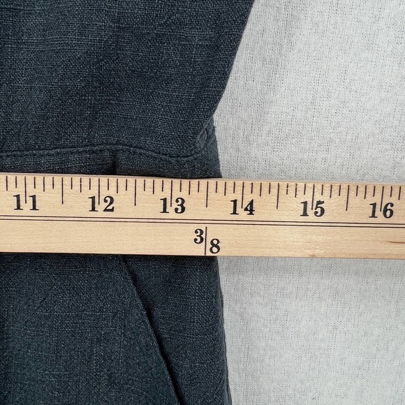 SKIES ARE BLUE Dress Womens Small Charcoal Gray Linen Blend Button Front NWT - Picture 9 of 14